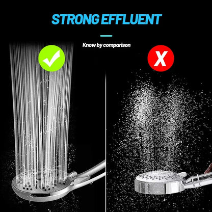 Silver chrome-finished DecorBites handheld shower head with multiple nozzles for strong even water flow and massage