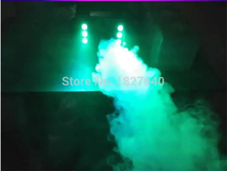 Green illuminated smoke effect from decorbites™ 900w rgb wireless remote control fog machine for party use
