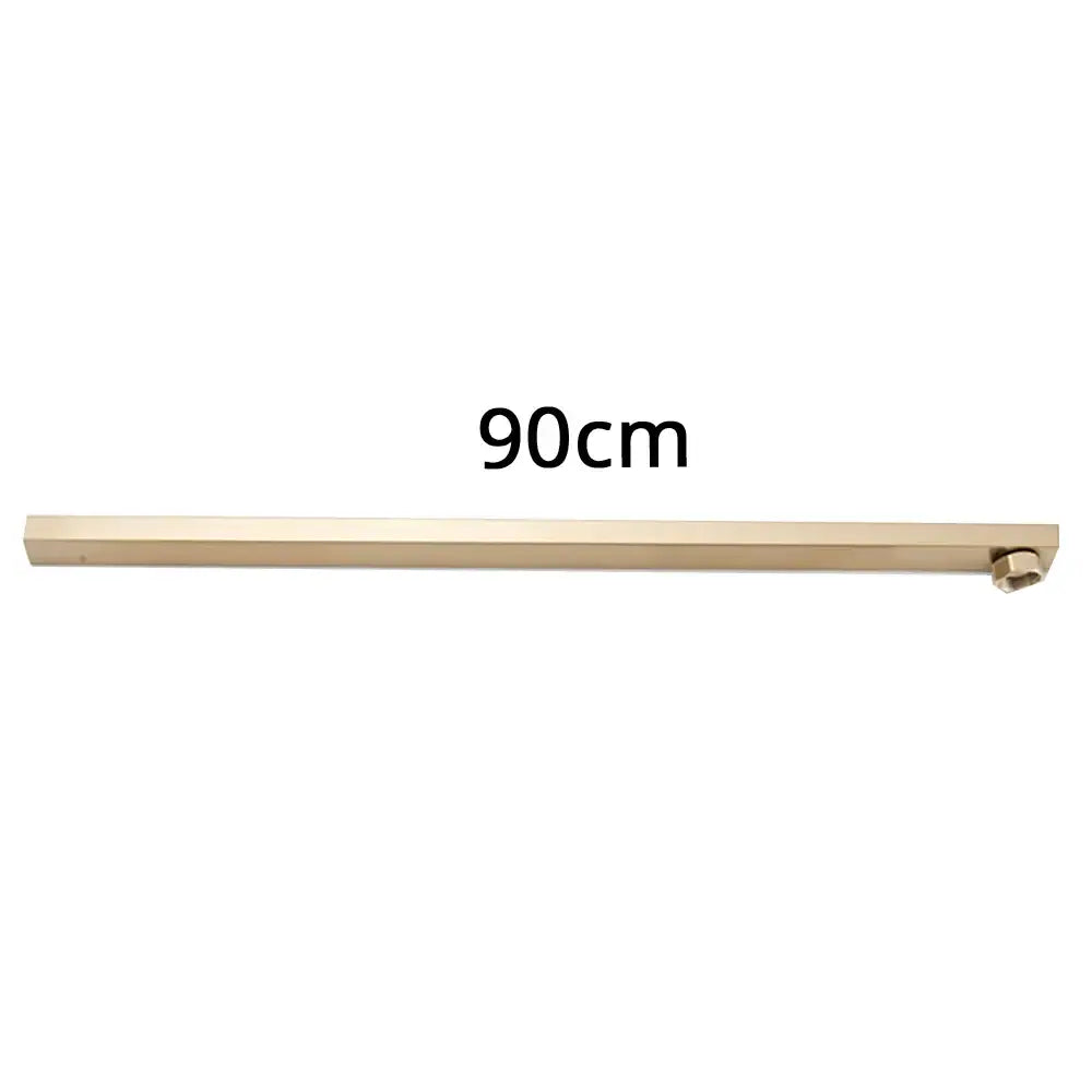 DecorBites™ 90cm tube-bar extend pipe in brass-colored metal with hexagonal end cap for shower faucet extension