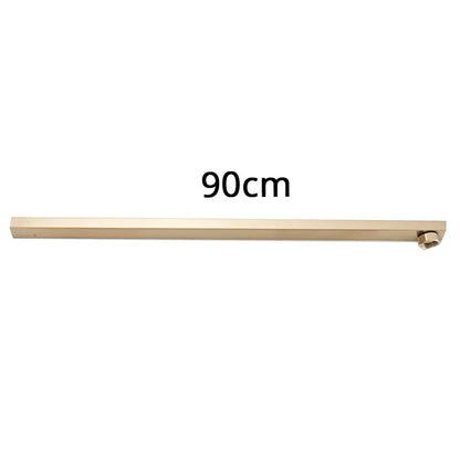 DecorBites™ 90cm tube-bar extend pipe in brass-colored metal with hexagonal end cap for shower faucet extension
