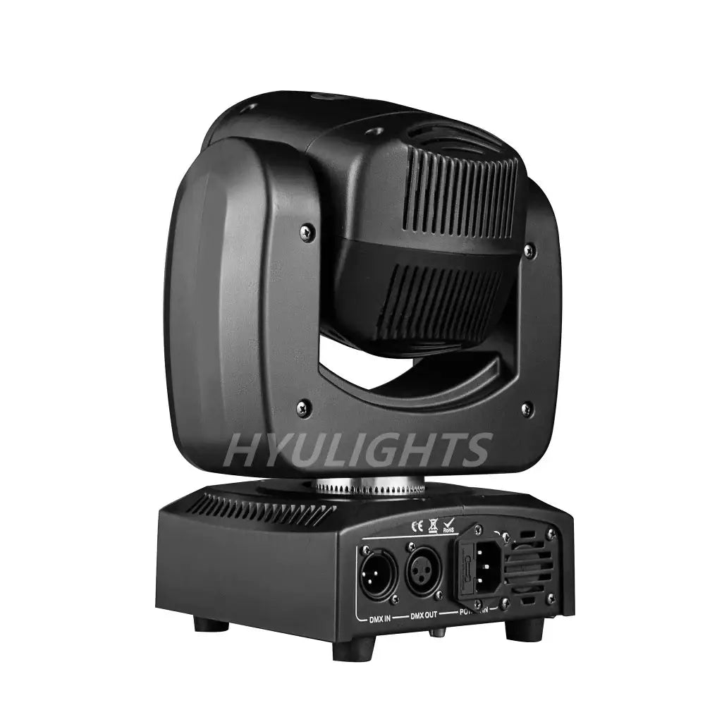 Black decorbites 90w mini rgbw moving head light with sleek angular design and ventilation slots for dj use