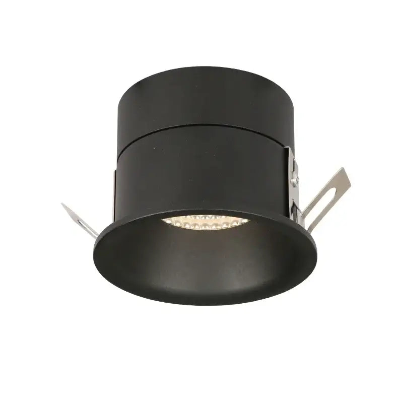 Decorbites™ black matte led recessed downlight with cylindrical design and metallic brackets for home use