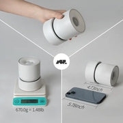 White cylindrical smart speaker with matte finish complementing DecorBites™ cob led ceiling spotlight lamp
