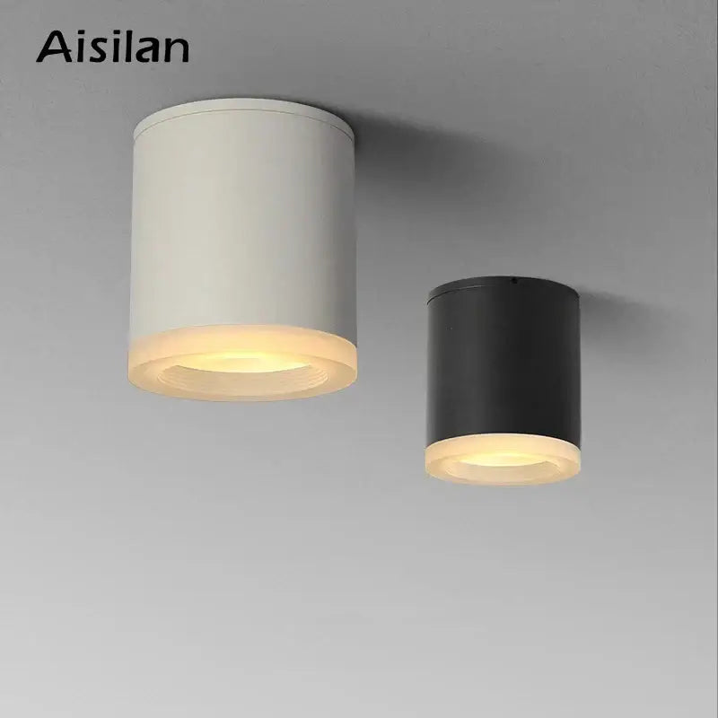 Aisilan decorbites 9w cri97 anti-glare led downlight in white and black matte finish with warm illumination for living spaces