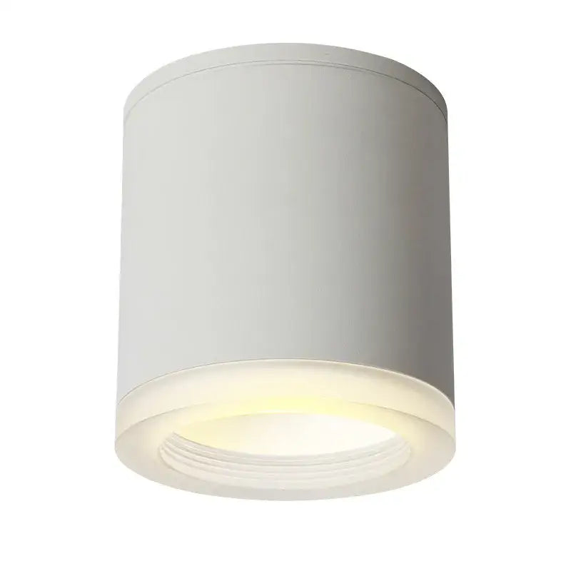 White cylindrical decorbites 9w cri97 anti-glare led downlight with frosted glass diffuser emitting warm soft light