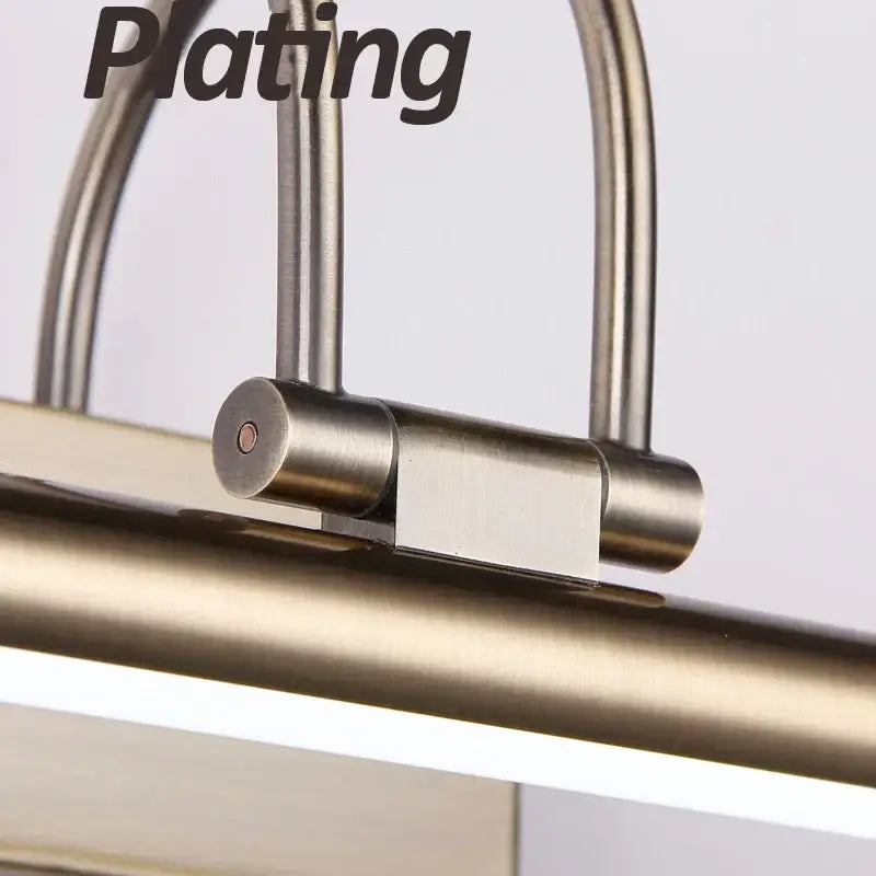 Brushed brass-plated metal decorbites 9w led mirror lights with sleek modern design for bathroom vanity use