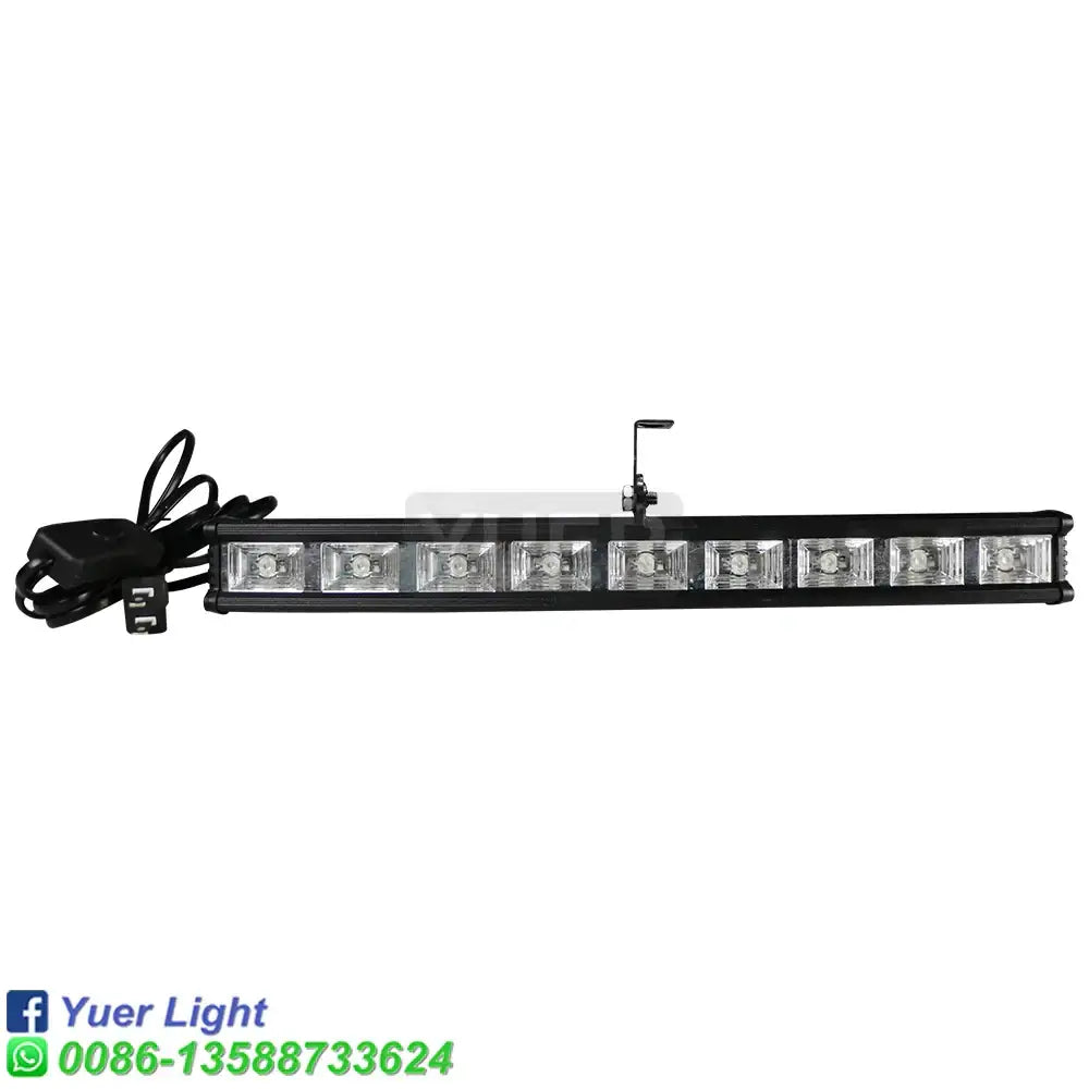 Black led disco party bar lights with eight clear bulbs and mounting bracket for indoor uv disinfection use