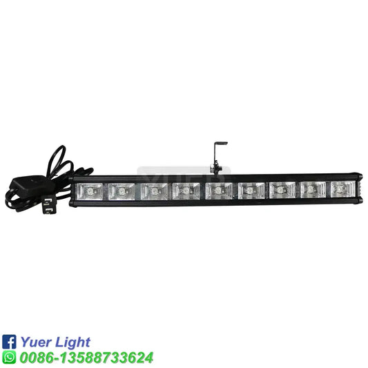 Black led disco party bar lights with eight clear bulbs and mounting bracket for indoor uv disinfection use