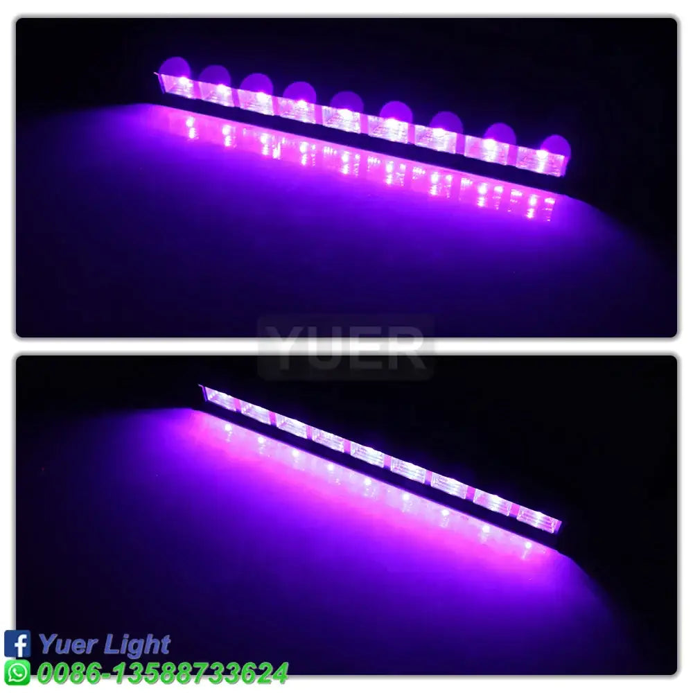 Decorbites™ purple led disco party bar lights with 9x2w uv bulbs in flat dyeing aluminum for indoor dj use