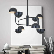 Black spherical pendant art chandelier with modern minimalist design decorbites abstract art for living room study and shop window