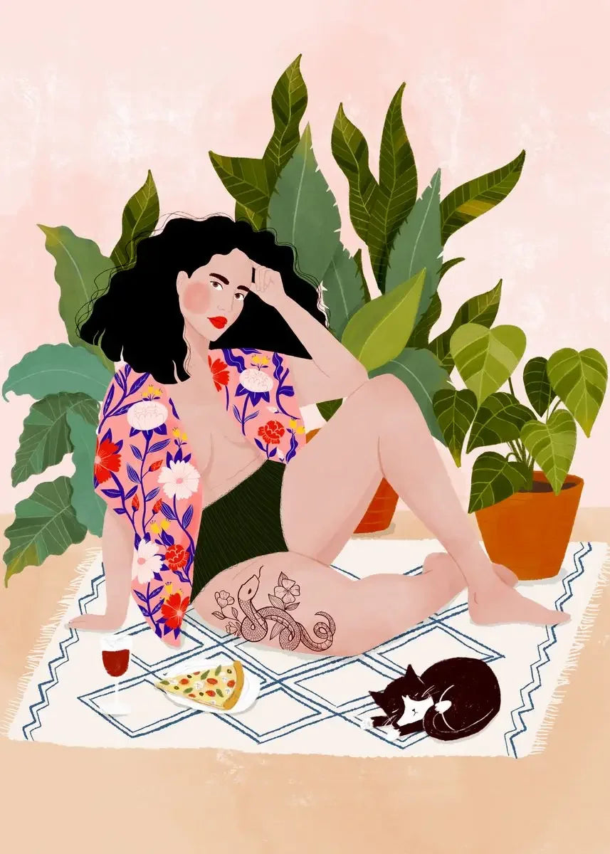 Abstract Beach Body Canvas Print - Home Decor - 30X40cm Unframed / D - Posters