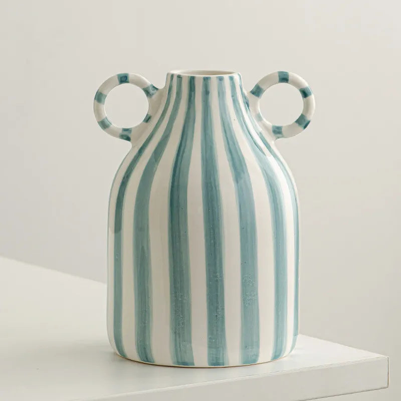 Abstract Ceramic Hydroponic Vase Black & White - A - Vase