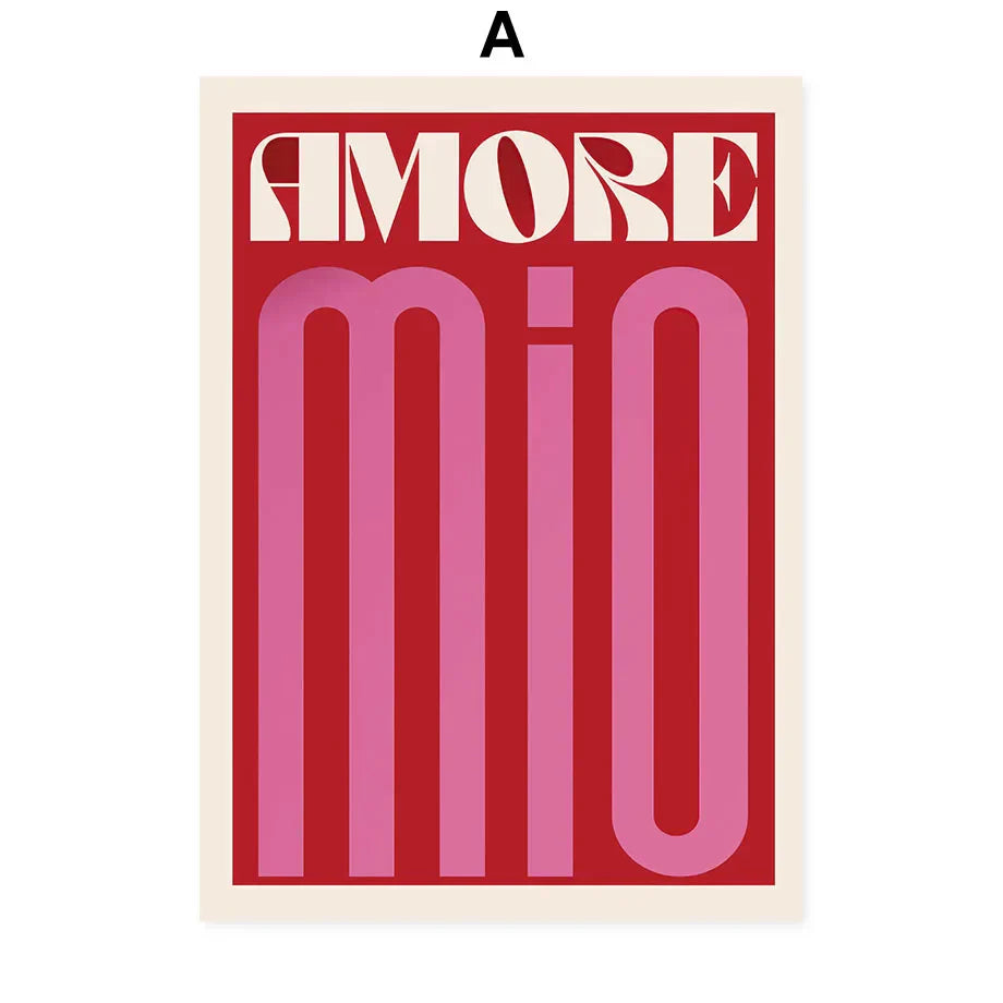 Abstract Flowers Wall Art Print Canvas Decor - A / 50X70CM - Posters