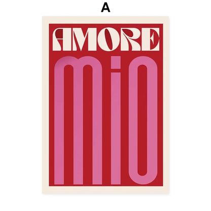 Abstract Flowers Wall Art Print Canvas Decor - A / 50X70CM - Posters