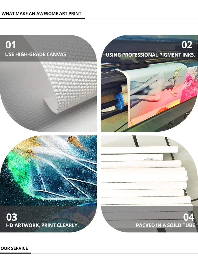 Abstract Geometric 3-Piece Luxury Canvas Wall Art - Posters