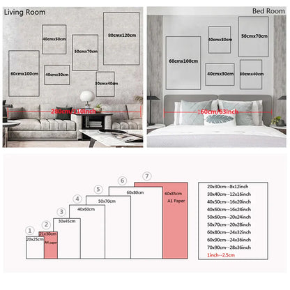 Abstract Green Plants Wall Art Trio - Posters