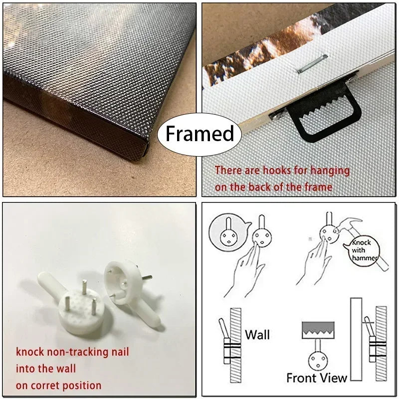 Abstract Orange Leaf Posters Set - Boho Home Wall Art - Posters