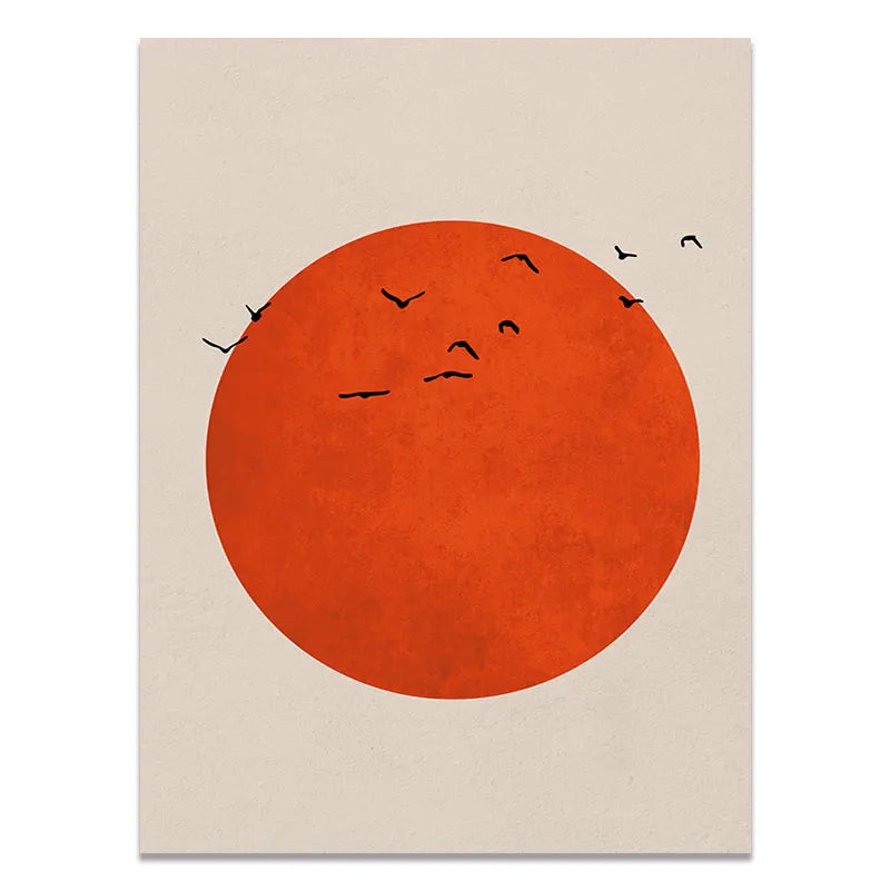 Abstract Winter Landscape Canvas Print - Nordic Style - 05 / 30x40cm No Frame - Posters