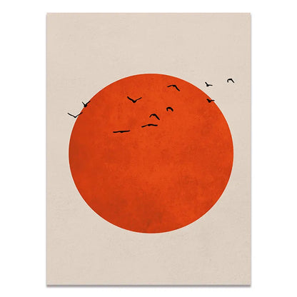 Abstract Winter Landscape Canvas Print - Nordic Style - 05 / 30x40cm No Frame - Posters