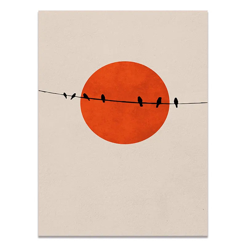 Abstract Winter Landscape Canvas Print - Nordic Style - 03 / 40x60cm No Frame - Posters