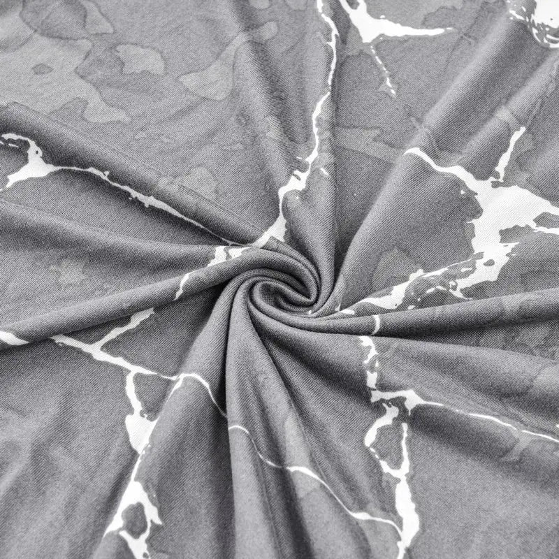 Gray fabric decorbites accent chair cover slipcover with white marble pattern for sofa couch protection