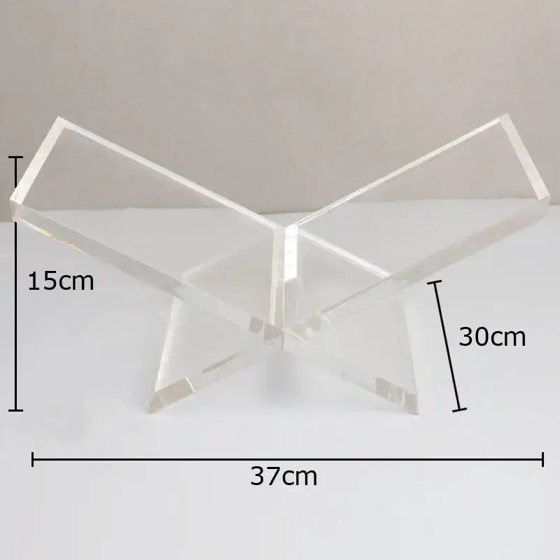 Clear acrylic butterfly-shaped display stand with marble base for modern home decor acrylic bookshelf organizer
