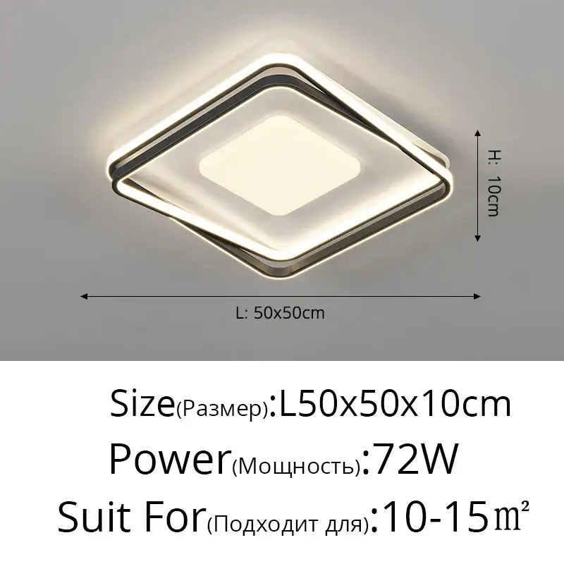 Decorbites™ acrylic chandelier minimalist indoor light with diamond-shaped led design chrome frame frosted glass panel