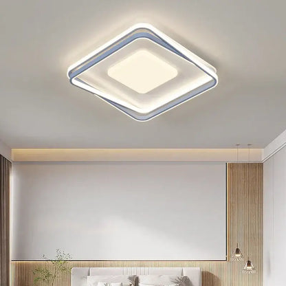 Decorbites™ acrylic chandelier minimalist indoor light with frosted glass panels and metallic trim for living spaces