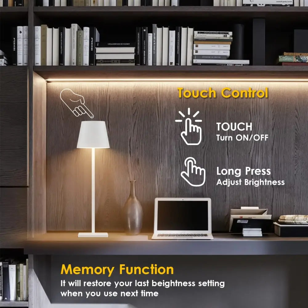 White minimalist decorbites™ acrylic crystal art led table lamp with sleek modern design and soft ambient lighting