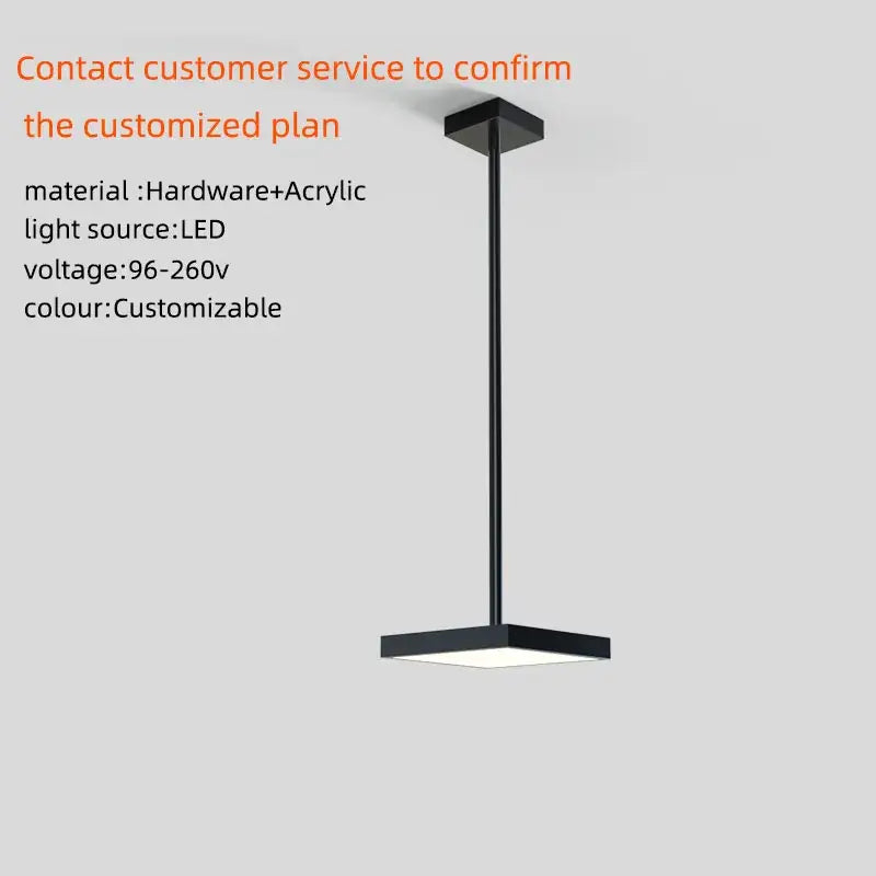 Modern black DecorBites acrylic crystal hanging pendant light with sleek hardware for living room lobby hotel use