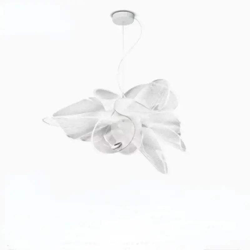 Decorbites acrylic flower chandelier with translucent white petal design for modern restaurant and living room lighting