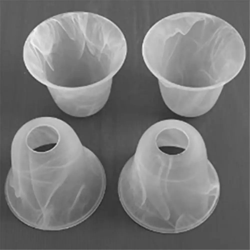 Clear plastic alabaster glass shade replacement cover with flared top for DecorBites™ fan chandelier light fixture
