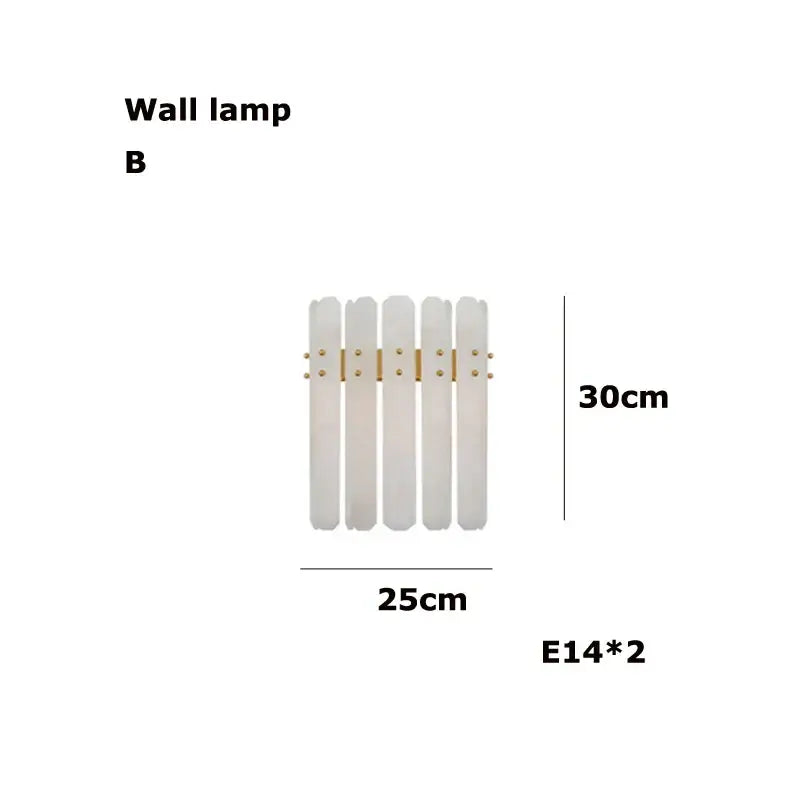 White translucent alabaster gold chrome chandelier suspension with five vertical slats and gold-toned hardware for living room