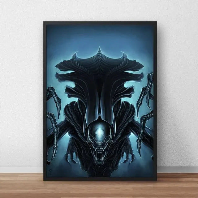 Alien Movie Poster Canvas Painting - E / 50X70cmNoFrame - Posters