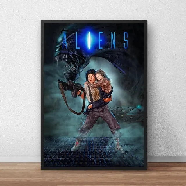 Alien Movie Poster Canvas Painting - M / 20X30cmNoFrame - Posters