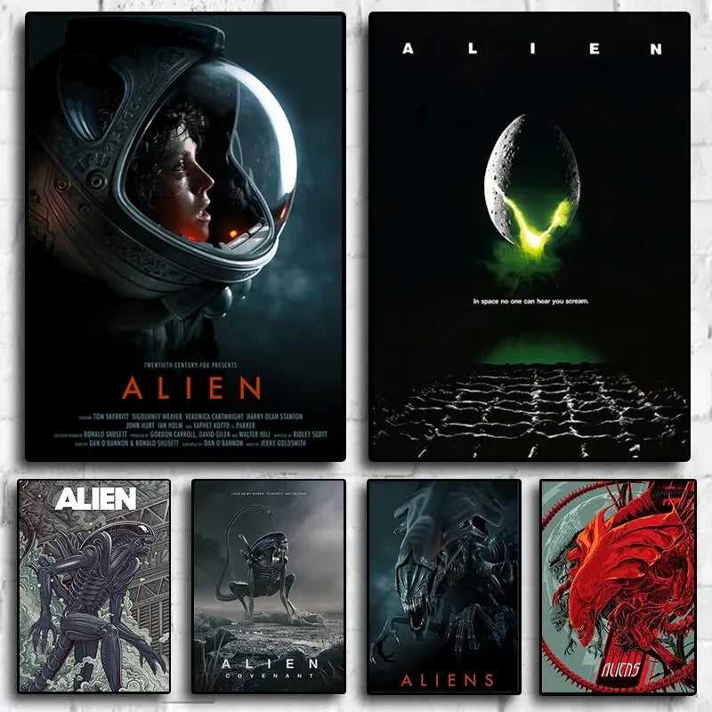 Alien Movie Poster Canvas Painting - Posters