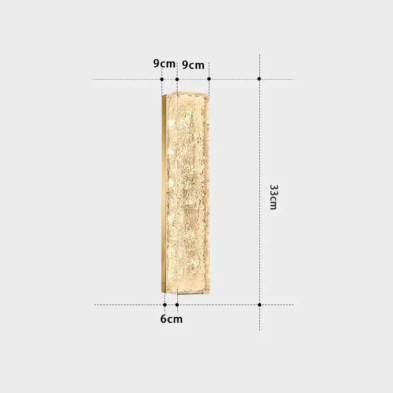 Decorbites™ all copper wall lamp featuring a tall slender hammered copper wall sconce 33cm by 9cm for luxury use