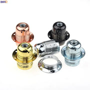 Decorbites aluminum e27 lamp holder vintage fitting socket bases in copper black gold and chrome with flanged mounting plates