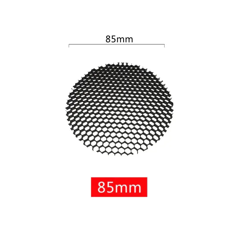 Black aluminum honeycomb downlight grill with 85mm diameter for DecorBites™ spot lighting fixture