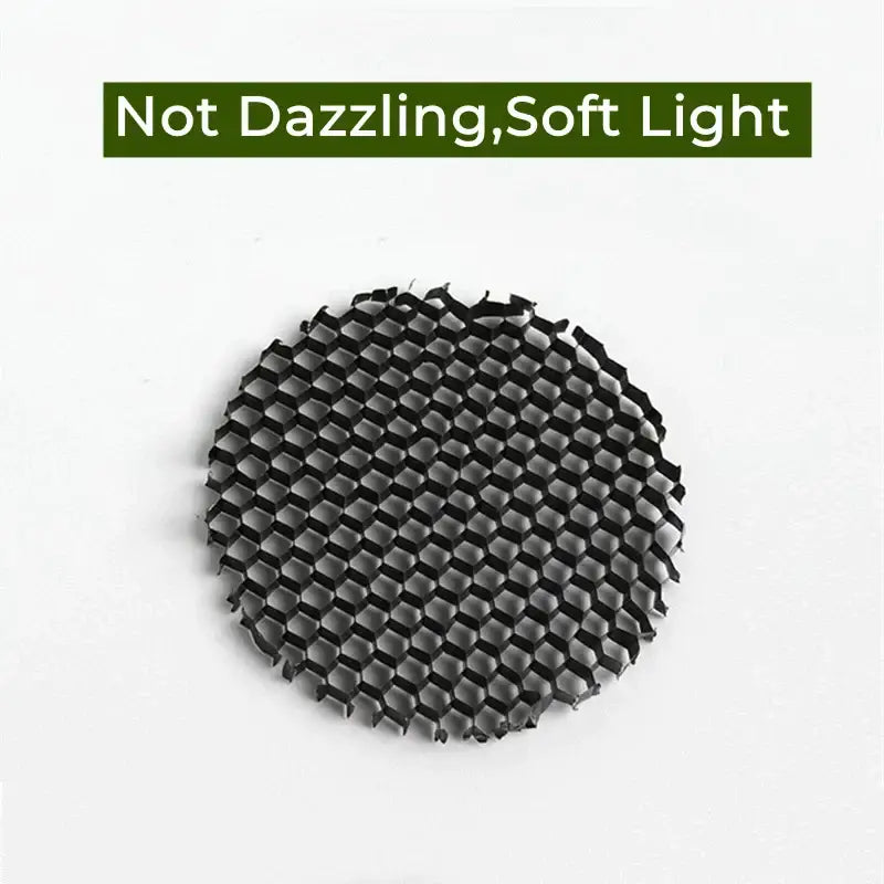 Black circular aluminum honeycomb downlight grill for spot lighting fixture by decorbites