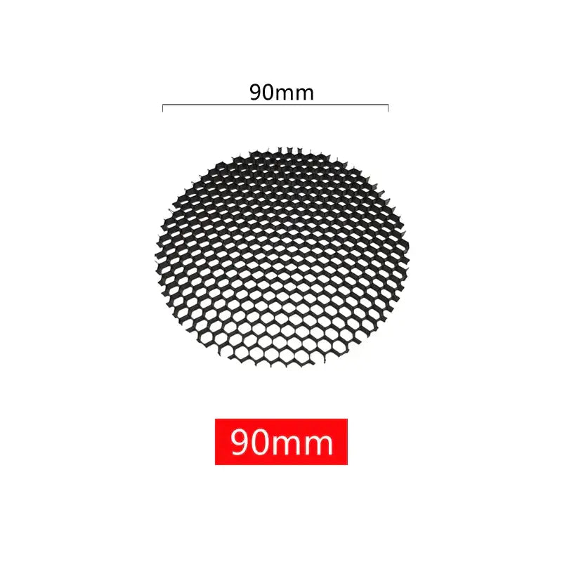Black circular aluminum honeycomb downlight grill 90mm diameter for spot lighting fixture by DecorBites
