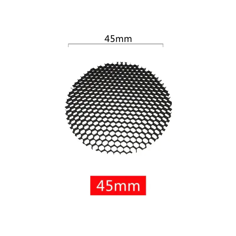 Black circular mesh aluminum honeycomb downlight grill 45mm diameter for spot lighting fixture DecorBites