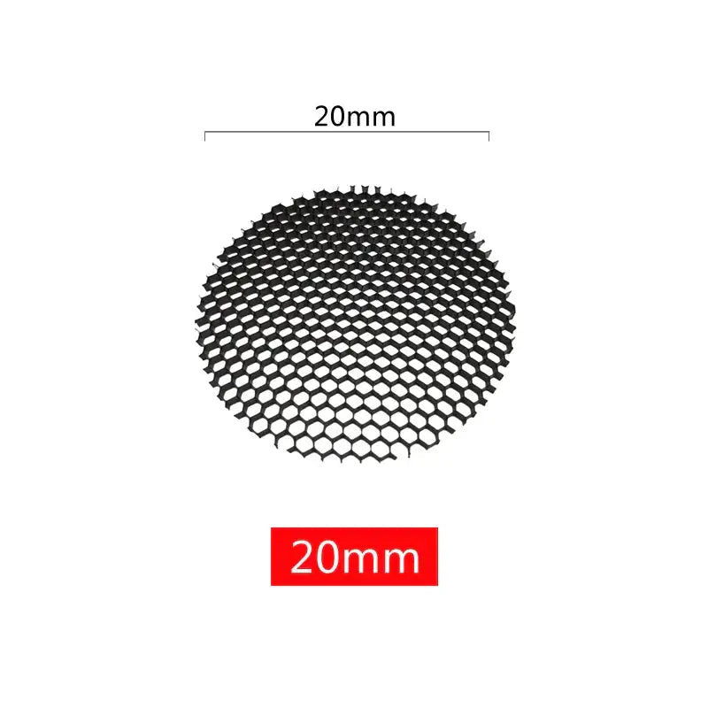 Black aluminum honeycomb downlight grill mesh filter 20mm diameter for spot lighting fixture by DecorBites