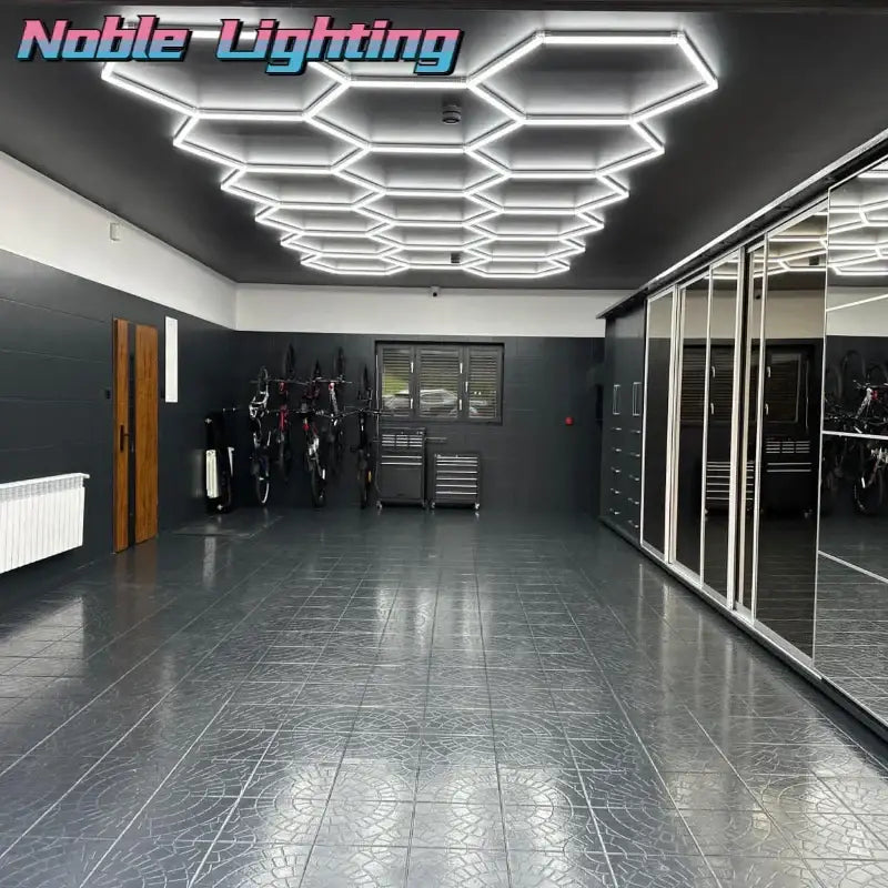 Decorbites aluminum housing hexagon led light bar with sleek white frame and bright illumination for ceiling use
