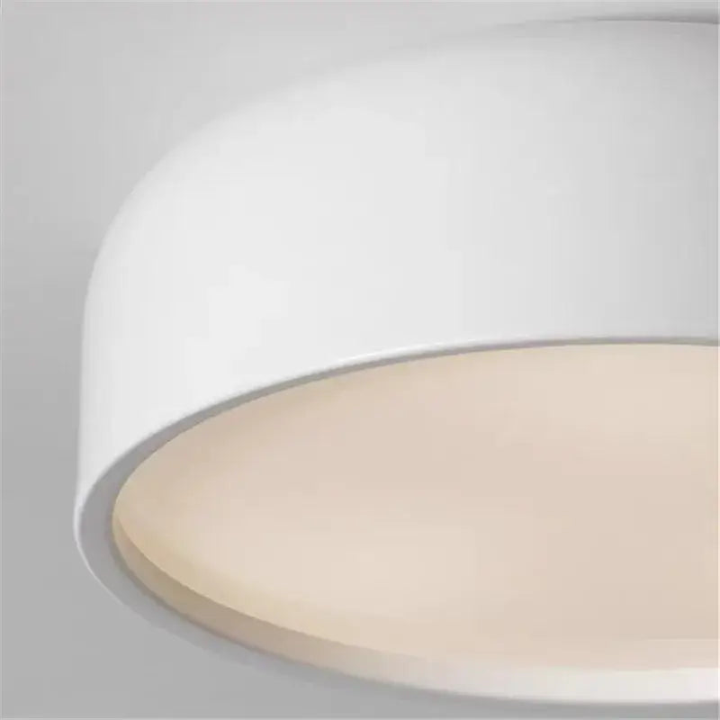 DecorBites™ aluminum led ceiling lamp with white cylindrical design and off-white diffuser for minimalist spaces