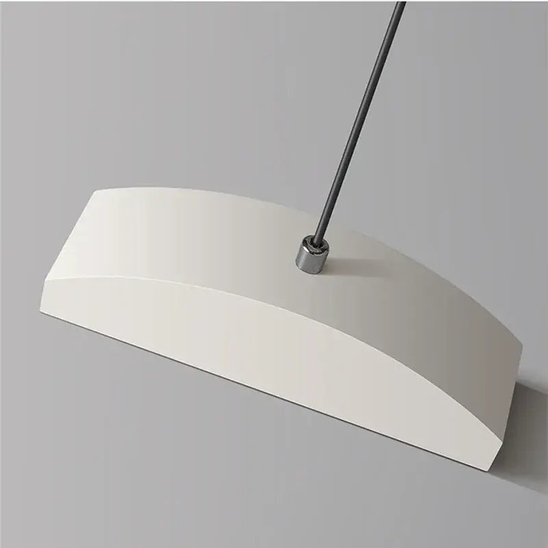 Decorbites™ aluminum led chandelier in white with sleek curved design and metallic rod for modern indoor dining lighting