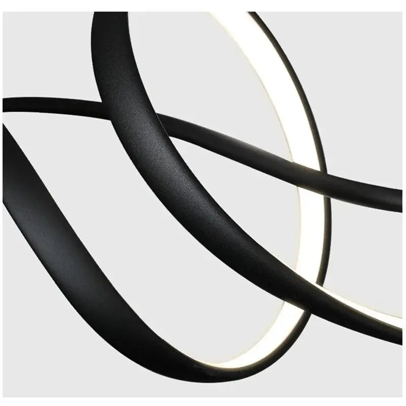 Modern black circular aluminum led chandelier with sleek minimalist design for stylish indoor dining island decor