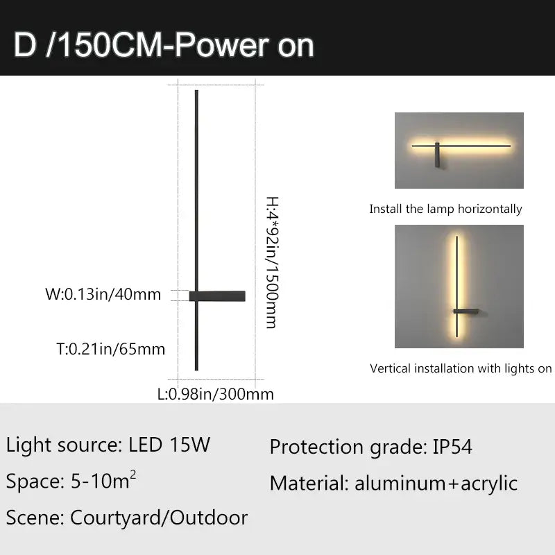 Modern minimalist aluminum outdoor wall sconce with acrylic design for porch and patio lighting by decorbites