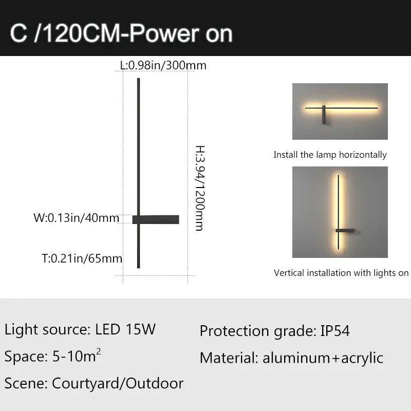 Modern minimalist decorbites aluminum outdoor wall sconce with sleek acrylic design for porch and patio lighting