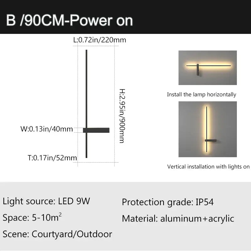 Modern minimalist aluminum outdoor wall sconce by decorbites with ip54 waterproof design for porch and patio lighting